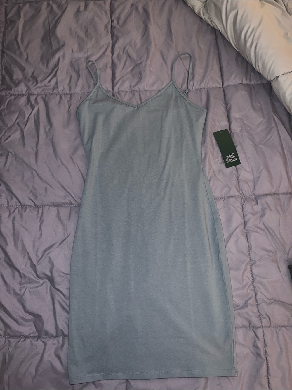 Target Light Blue Spaghetti-Strap Slip Dress
